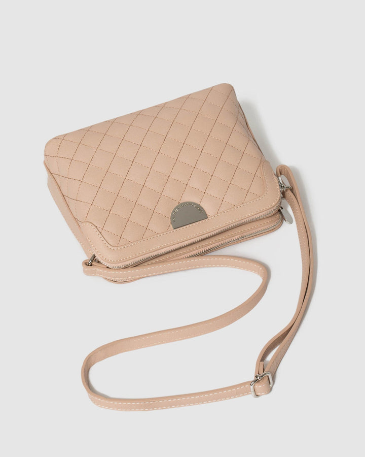 Nude Quilt Crossbody Bag | Crossbody Bags