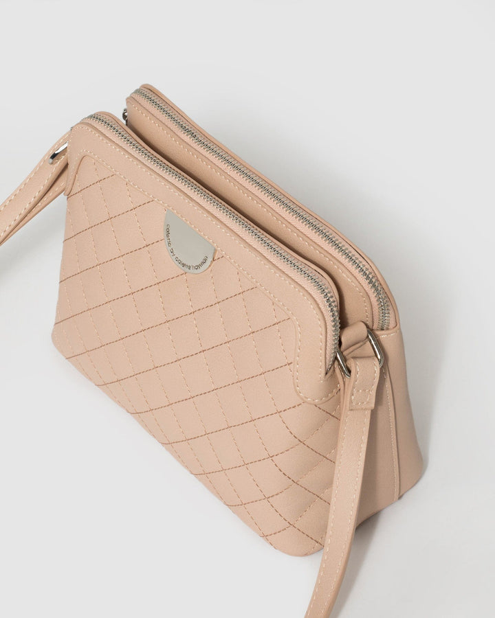 Nude Quilt Crossbody Bag | Crossbody Bags
