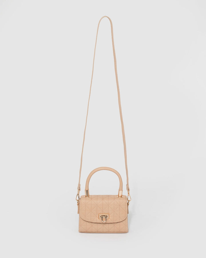 Nude Kiki Quilt Lock Mini Bag | Mini Bags
