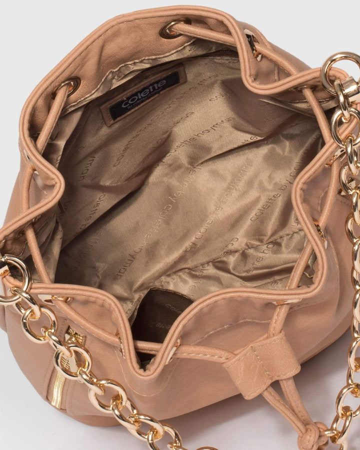 Nude Lottie Bucket Tote Bag | Bucket Bags