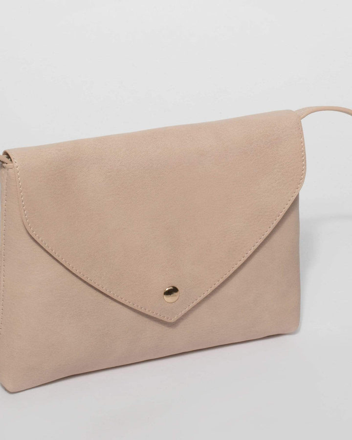 Nude Pink Selena Envelope Crossbody Bag | Crossbody Bags