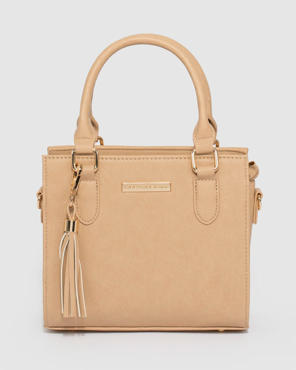 Colette by Colette Hayman Nude Sia Mini Tassel Tote Bag
