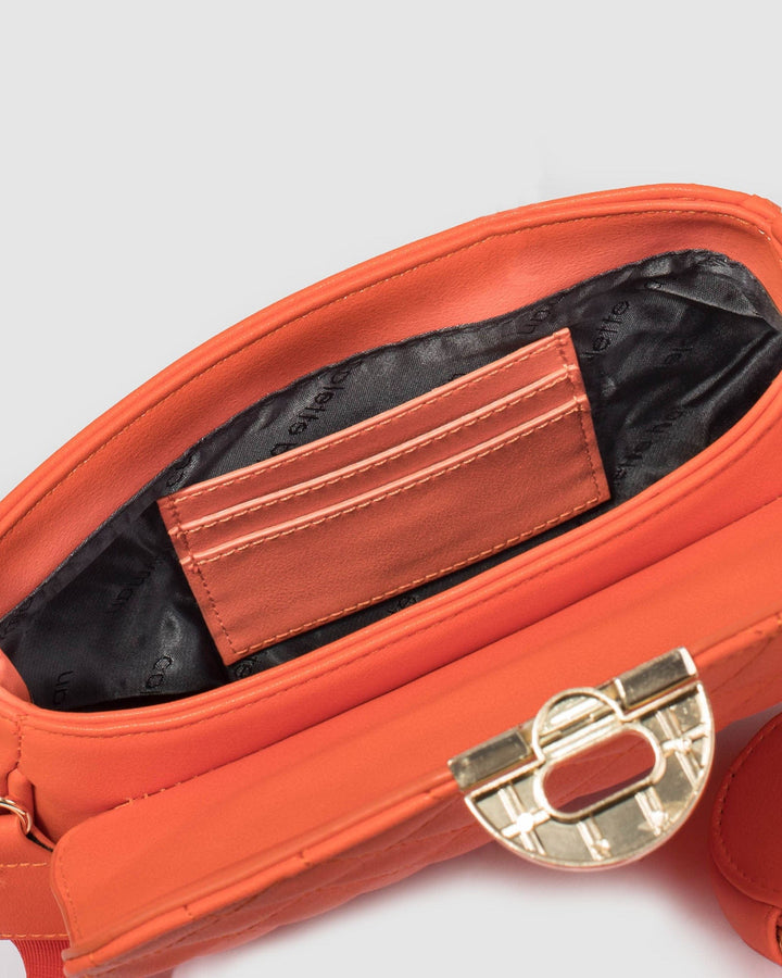 Colette by Colette Hayman Orange Adwowa Quilted Crossbody Bag