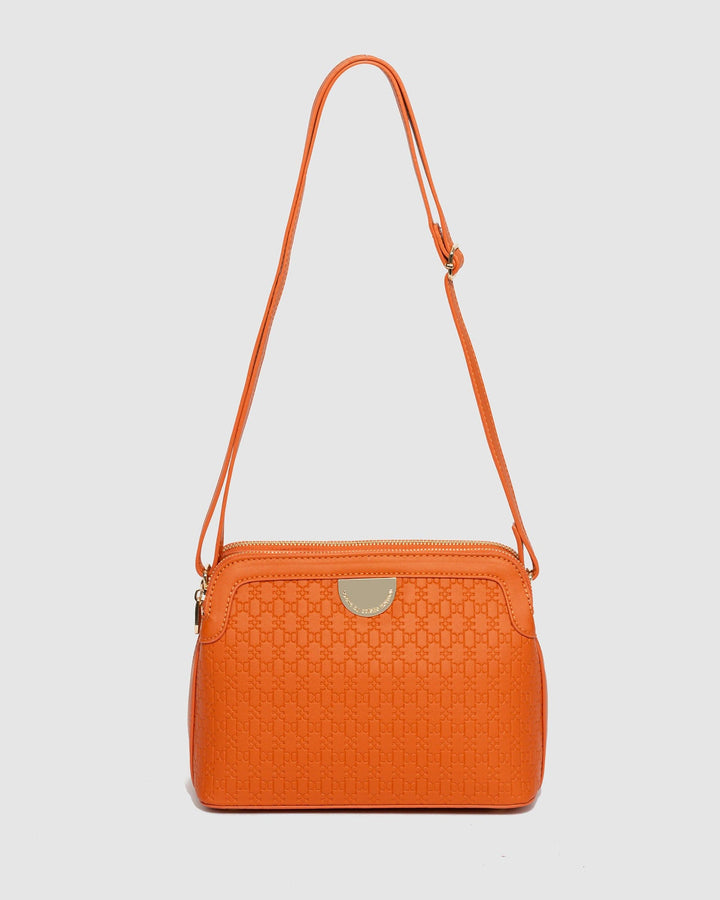 Orange Quilt Crossbody Bag | Crossbody Bags
