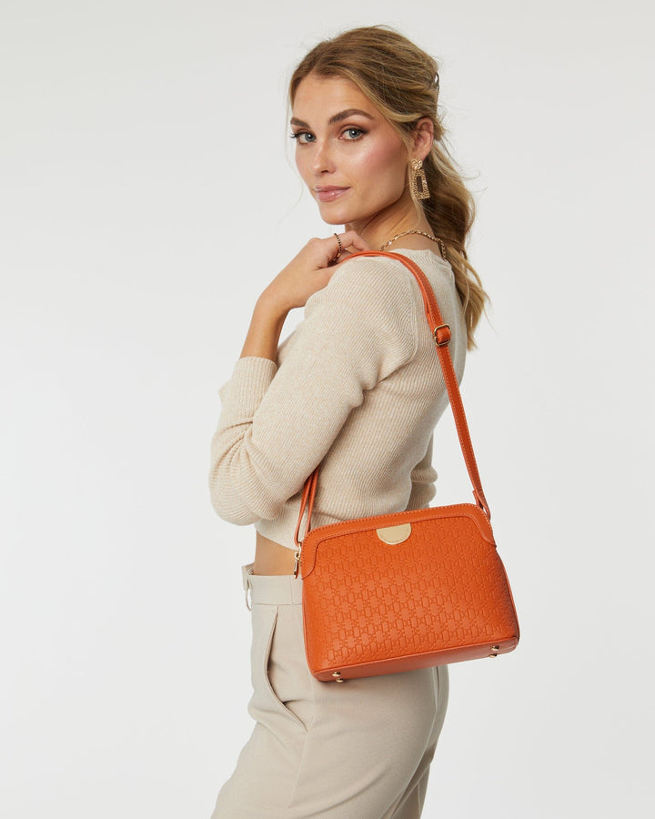 Orange Quilt Crossbody Bag | Crossbody Bags