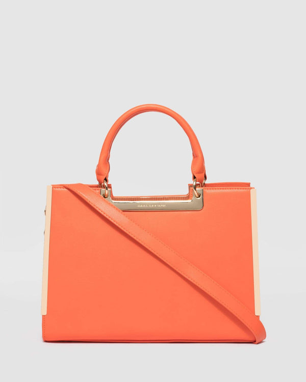 Orange Larissa Medium Tote Bag | Tote Bags