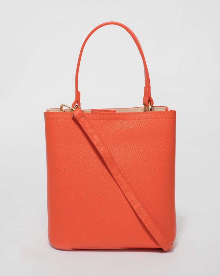 Orange Melanie Bucket Bag | Bucket Bags