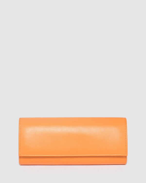 Colette by Colette Hayman Orange Nolene Plain Clutch Bag