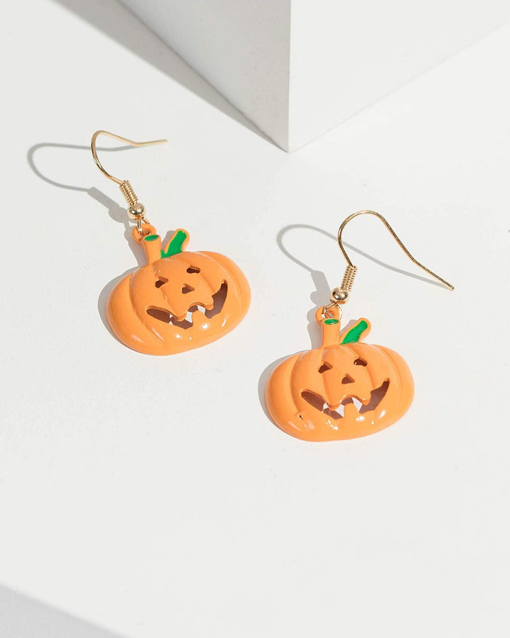 Orange Pumpkin Drop Earrings | Earrings