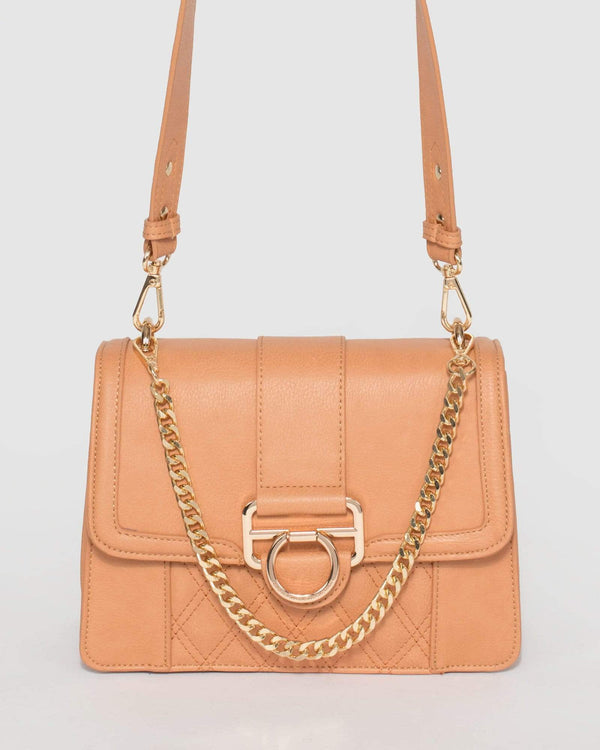 Orange Diamond Quilt Crossbody Bag | Crossbody Bags