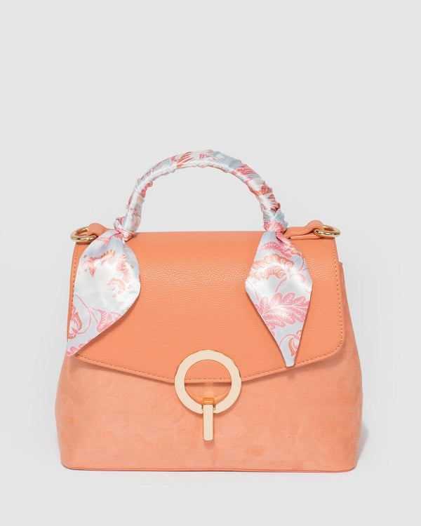 Colette by Colette Hayman Orange Radha Small Scarf Tote