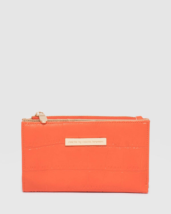 Orange Selena Zip Wallet | Wallets