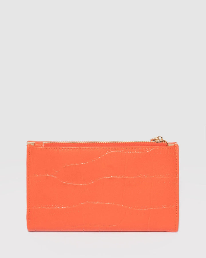 Orange Selena Zip Wallet | Wallets