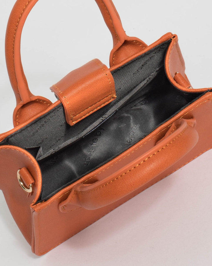 Orange Sibel Mini Tote Bag | Mini Bags