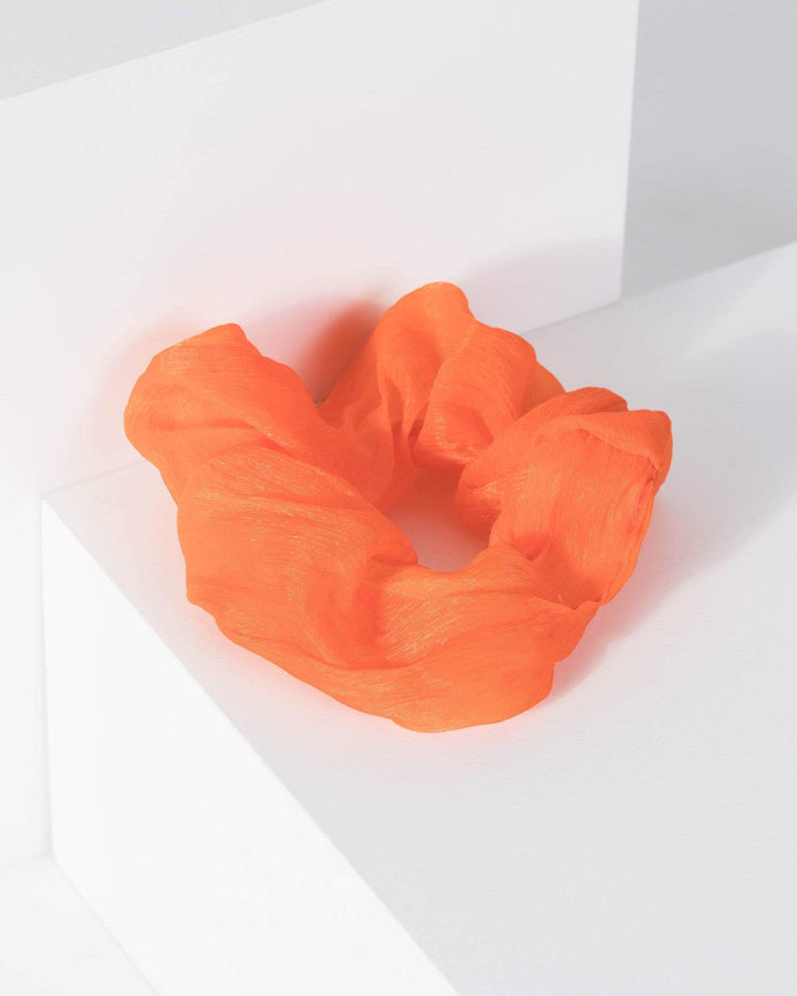Orange Small Cloth Scrunchie | Accessories