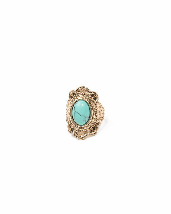 Colette by Colette Hayman Oval Stone Filigree Ring - Medium