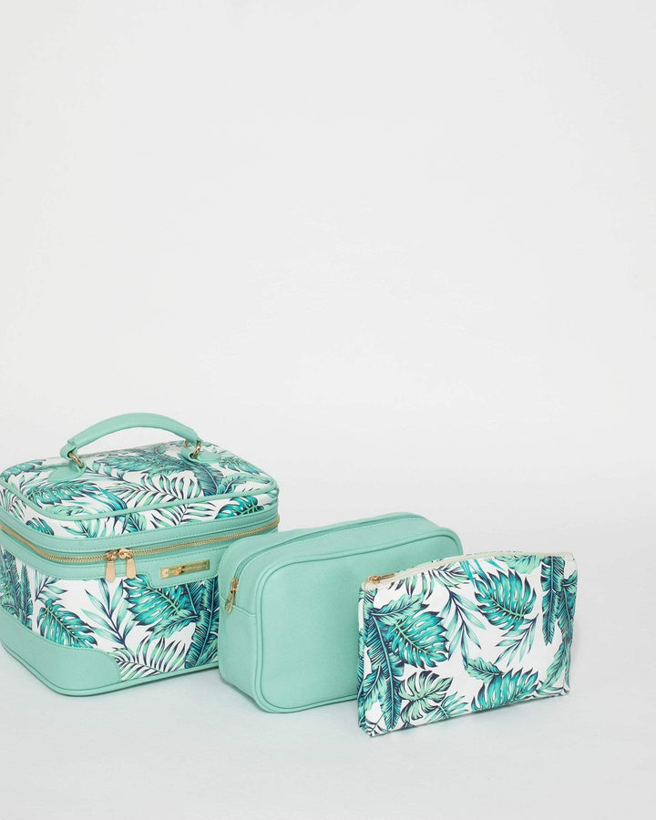 Palm Print Cosmetic Case Pack | Cosmetic Cases