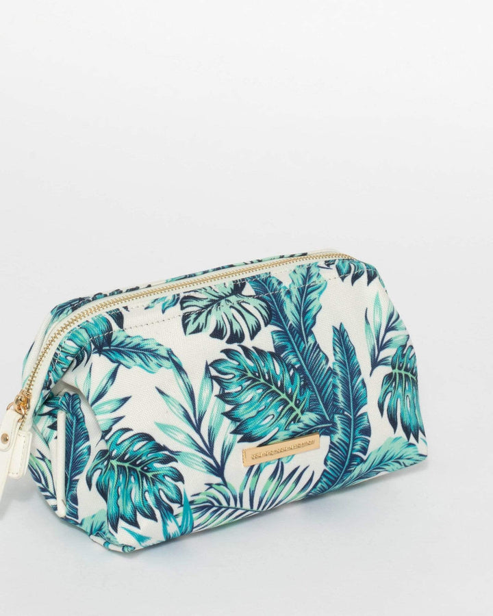 Palm Print Structured Cosmetic Case | Cosmetic Cases