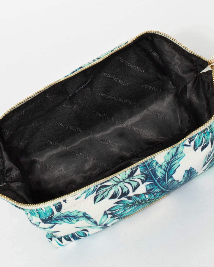 Palm Print Structured Cosmetic Case | Cosmetic Cases