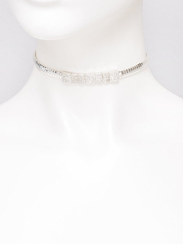 Colette by Colette Hayman Pave Stone Chain Choker Necklace