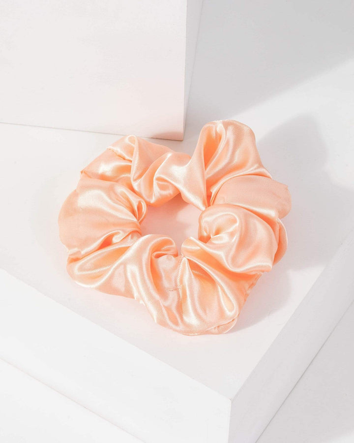 Peach Satin Scrunchie | Accessories