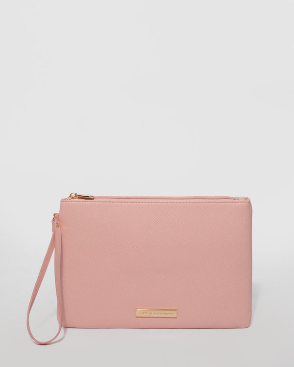Peach Tasha Wristlet Clutch Bag | Clutch Bags
