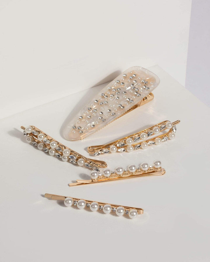 Pearl and Crystal Hair Pack | Hair Accessories