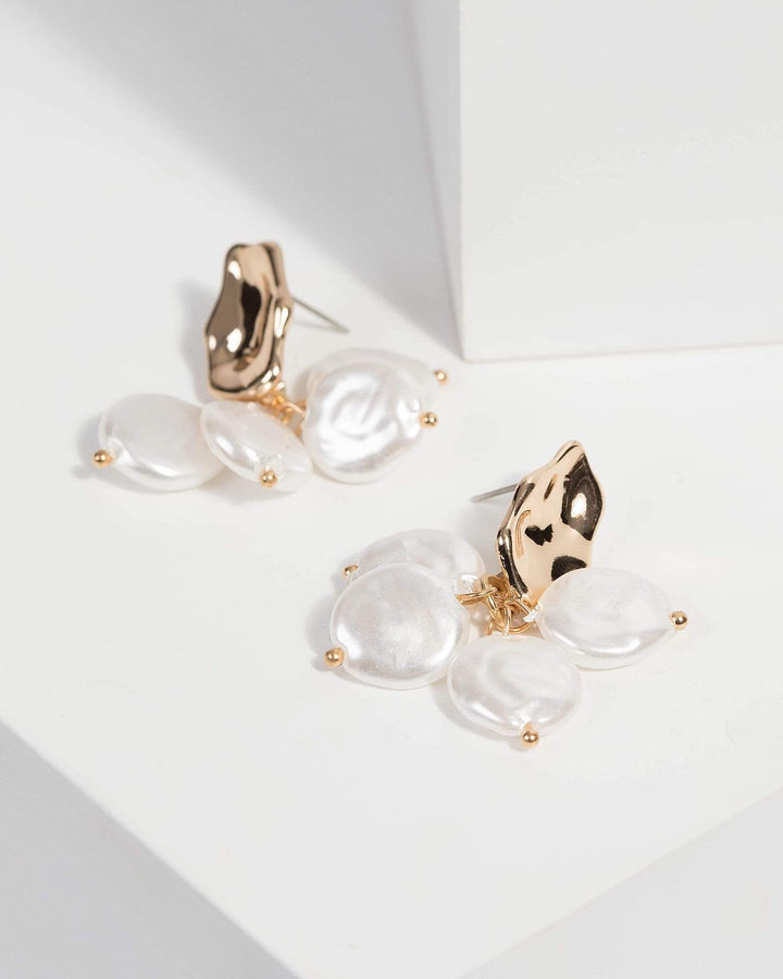 Pearl Beaded Drop Earrings | Earrings
