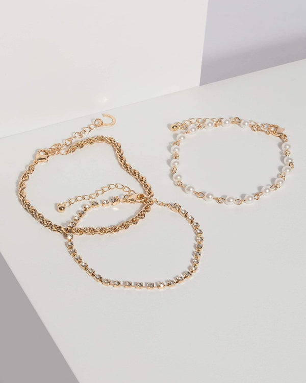 Pearl Beaded Multi Chain Bracelet | Wristwear
