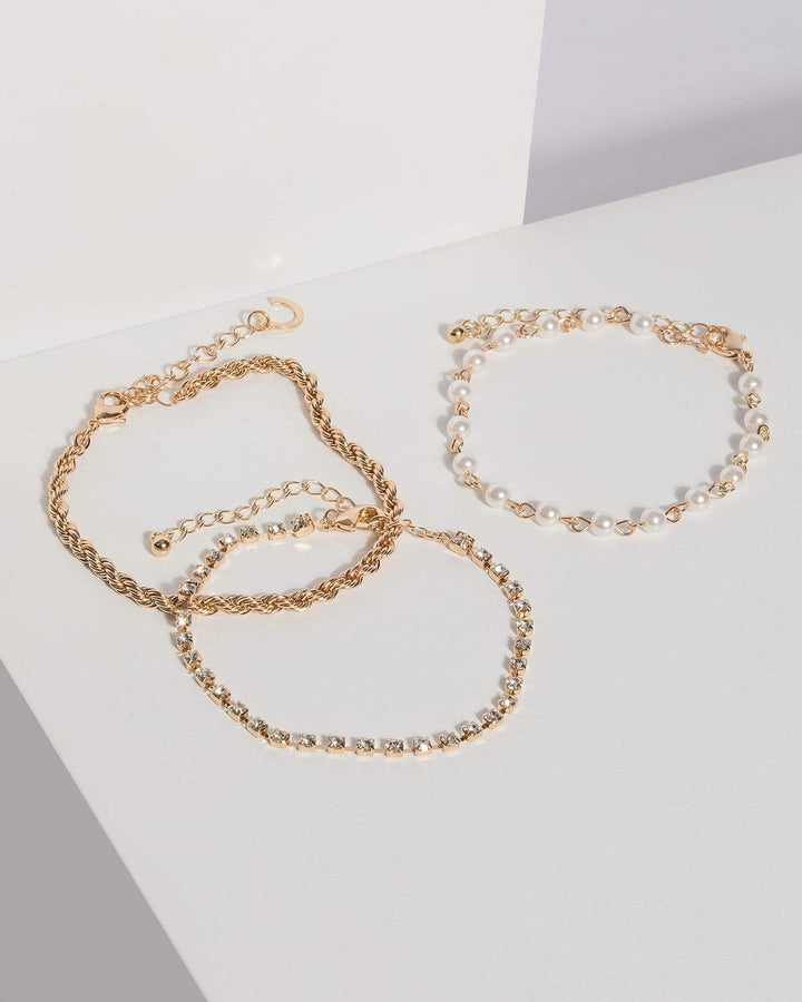 Pearl Beaded Multi Chain Bracelet | Wristwear