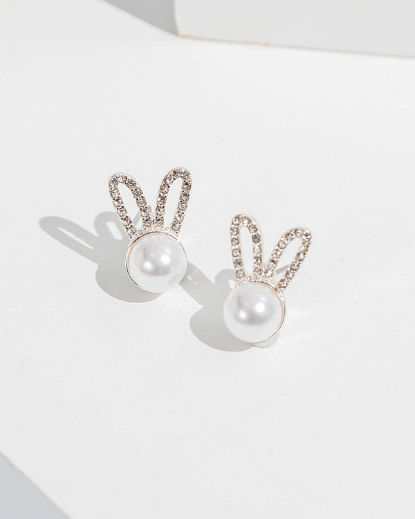 Colette by Colette Hayman Pearl Bunny Ears Stud Earrings