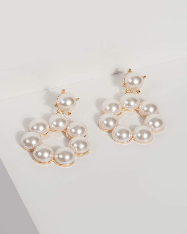 Pearl Circle Drop Earrings | Earrings