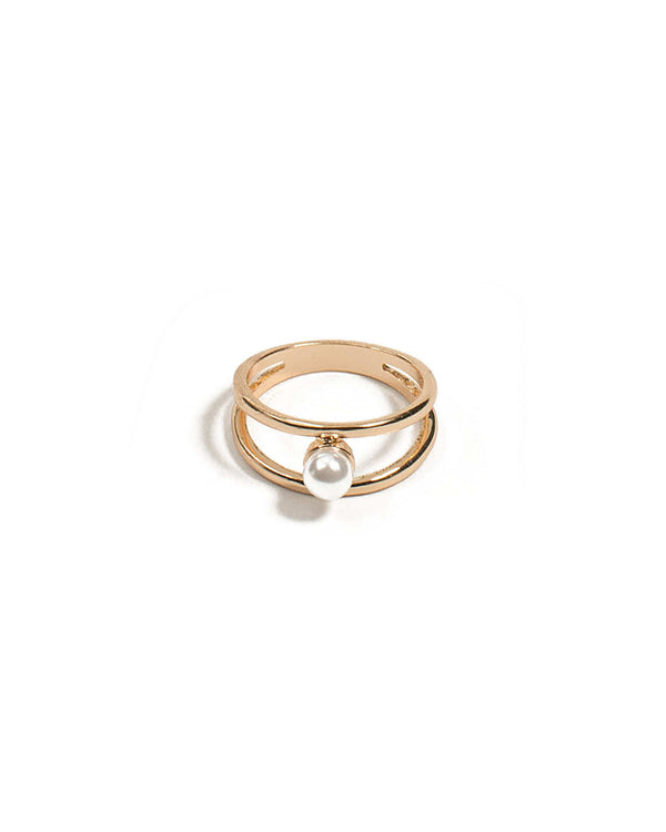 Colette by Colette Hayman Pearl Double Band Ring - Medium