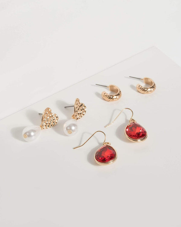 Pearl Heart with Pearl Earrings Set | Earrings