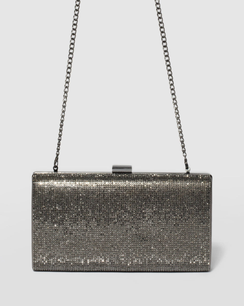 Pewter Hardcase Clutch Bag Online