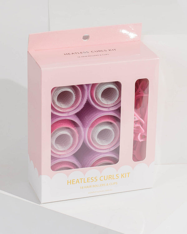 Colette by Colette Hayman Pink 18 Piece Hair Rollers And Clips