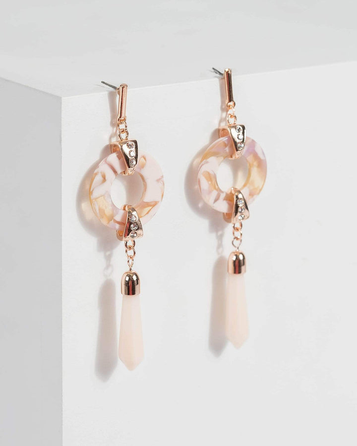 Pink Acrylic Ring Drop Earrings | Earrings