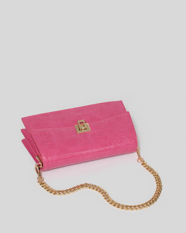 Colette by Colette Hayman Pink Alana Lock Shoulder Bag