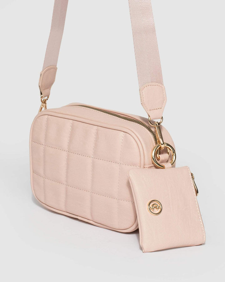 Pink Quilted Crossbody Bag | Crossbody Bags