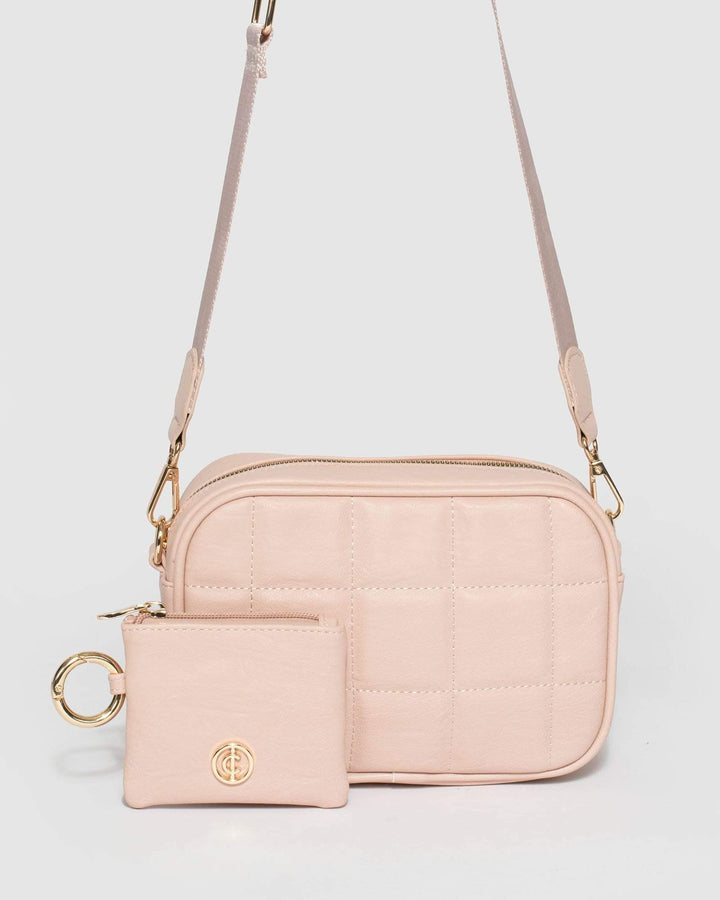 Pink Quilted Crossbody Bag | Crossbody Bags