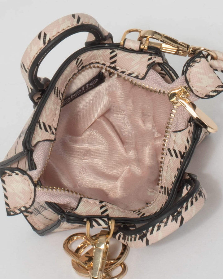 Pink And Black Check Claire Mini Bag | Mini Bags