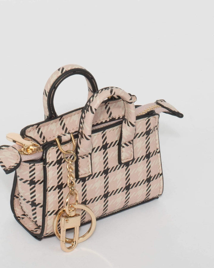 Pink And Black Check Claire Mini Bag | Mini Bags