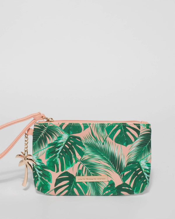 Pink and Green Palm Charm Purse | Purses