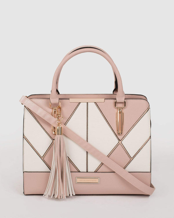 Pink and Rose Gold Kimberly Tote Bag | Tote Bags