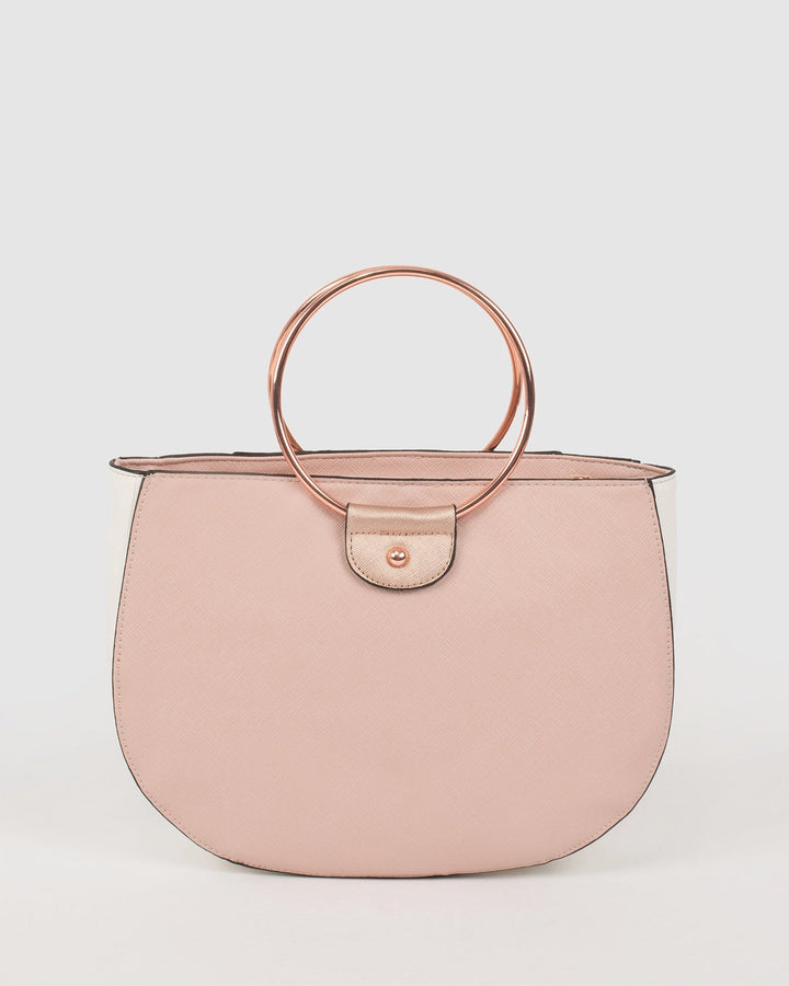 Pink and Rose Gold Missy Circle Hardware Mini Bag | Mini Bags