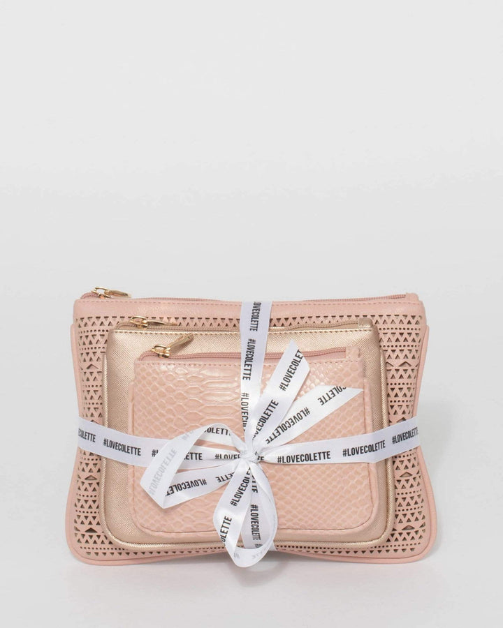 Pink And Rose Gold Punchout Purse Gift Set | Purses