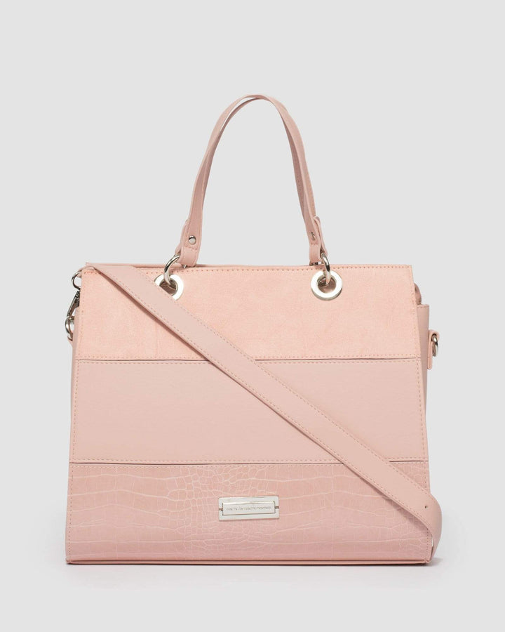 Pink Andrea Stripe Tote Bag | Tote Bags
