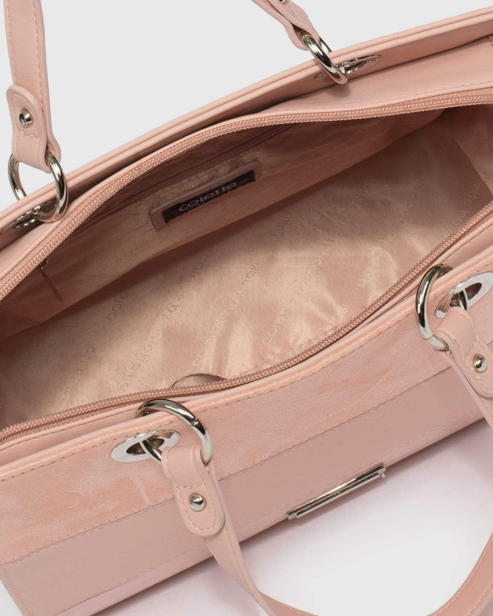 Pink Andrea Stripe Tote Bag | Tote Bags
