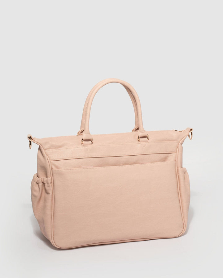 Colette by Colette Hayman Pink Baby Travel Bag With Gold Hardware