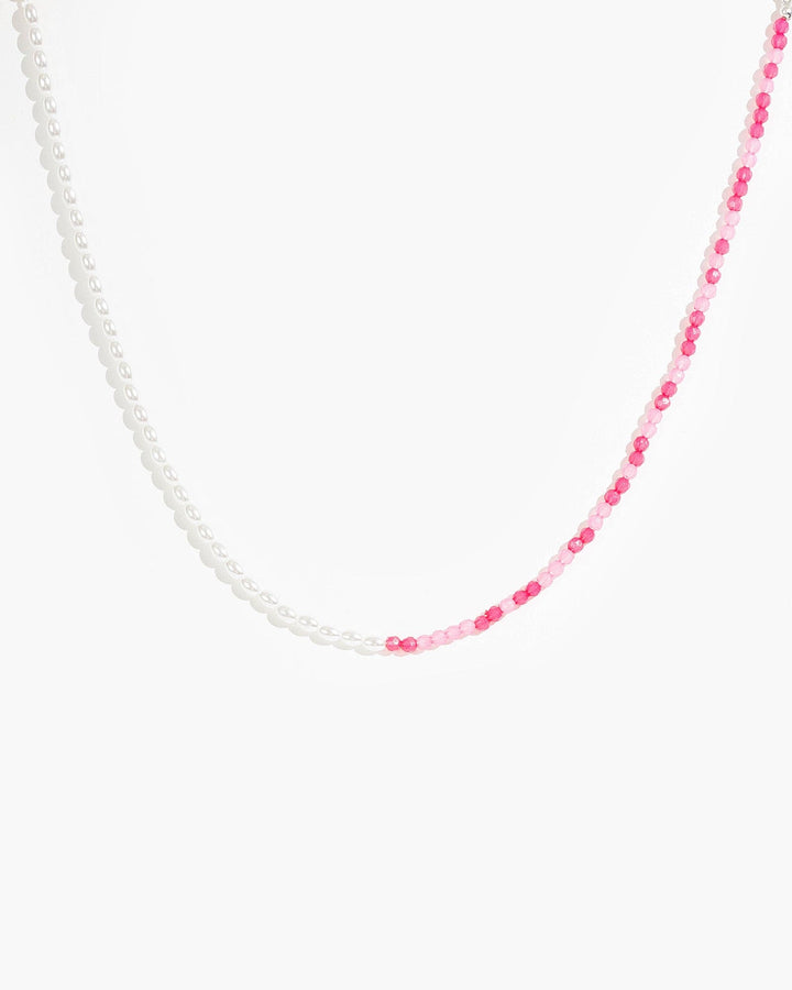 Colette by Colette Hayman Pink Bead And Pearl Detail Necklace